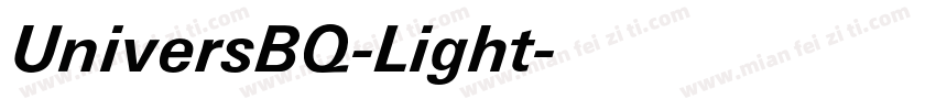 UniversBQ-Light字体转换