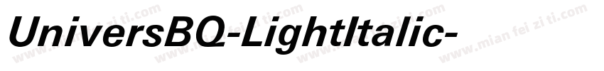 UniversBQ-LightItalic字体转换
