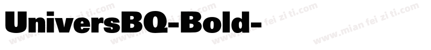 UniversBQ-Bold字体转换