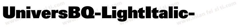 UniversBQ-LightItalic字体转换