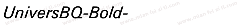 UniversBQ-Bold字体转换
