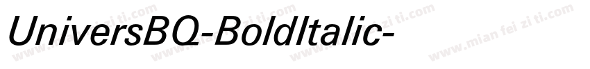 UniversBQ-BoldItalic字体转换