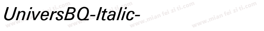 UniversBQ-Italic字体转换