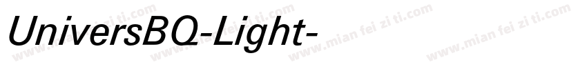 UniversBQ-Light字体转换