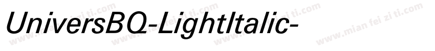 UniversBQ-LightItalic字体转换
