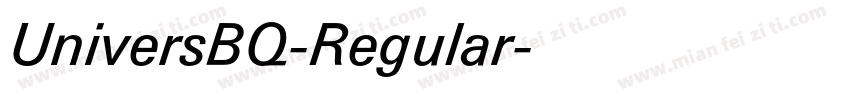 UniversBQ-Regular字体转换