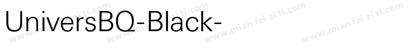 UniversBQ-Black字体转换