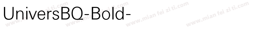 UniversBQ-Bold字体转换