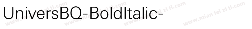 UniversBQ-BoldItalic字体转换