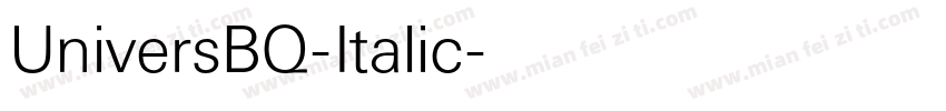 UniversBQ-Italic字体转换