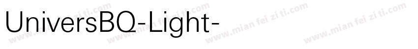 UniversBQ-Light字体转换