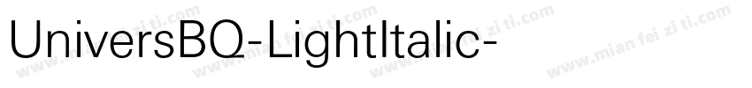 UniversBQ-LightItalic字体转换