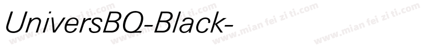 UniversBQ-Black字体转换