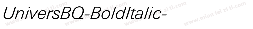 UniversBQ-BoldItalic字体转换