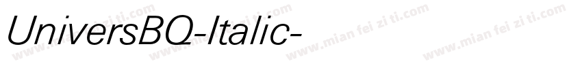 UniversBQ-Italic字体转换