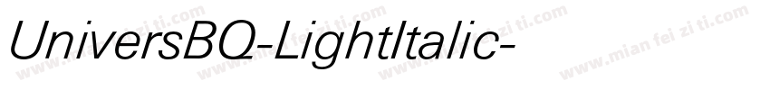 UniversBQ-LightItalic字体转换