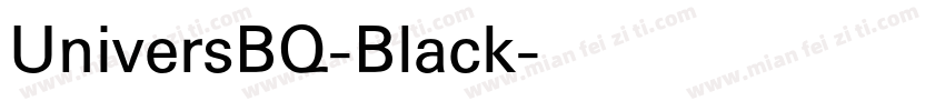 UniversBQ-Black字体转换