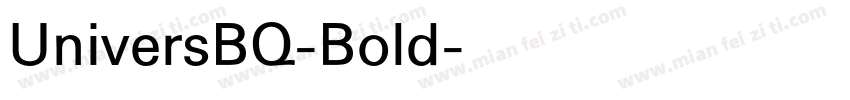 UniversBQ-Bold字体转换