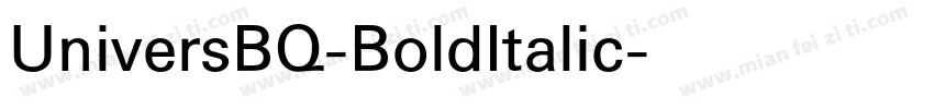 UniversBQ-BoldItalic字体转换