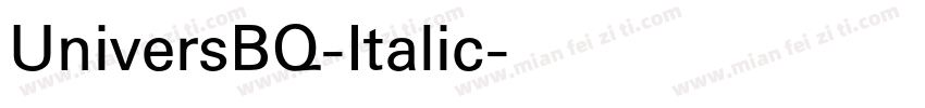 UniversBQ-Italic字体转换
