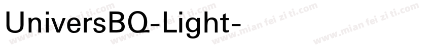 UniversBQ-Light字体转换