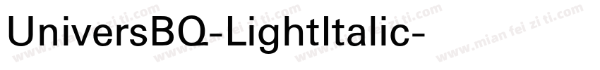 UniversBQ-LightItalic字体转换