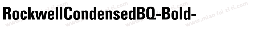 RockwellCondensedBQ-Bold字体转换