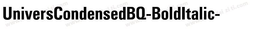 UniversCondensedBQ-BoldItalic字体转换