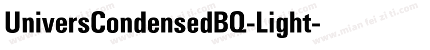 UniversCondensedBQ-Light字体转换