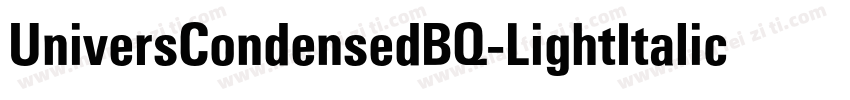 UniversCondensedBQ-LightItalic字体转换
