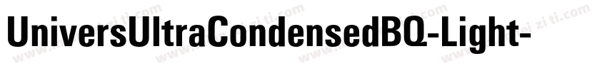 UniversUltraCondensedBQ-Light字体转换
