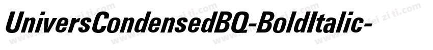 UniversCondensedBQ-BoldItalic字体转换