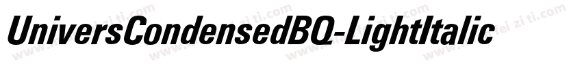 UniversCondensedBQ-LightItalic字体转换