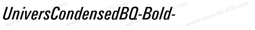 UniversCondensedBQ-Bold字体转换