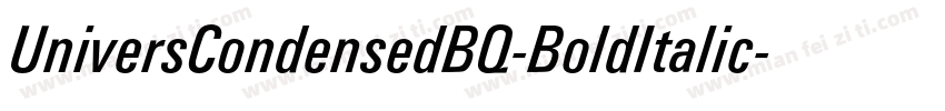 UniversCondensedBQ-BoldItalic字体转换