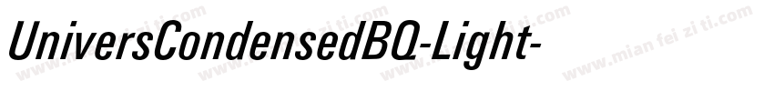 UniversCondensedBQ-Light字体转换