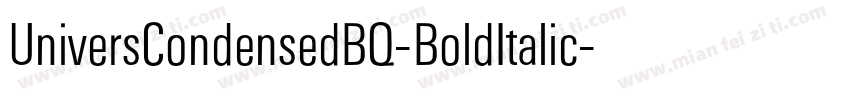 UniversCondensedBQ-BoldItalic字体转换
