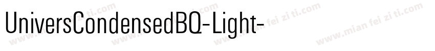 UniversCondensedBQ-Light字体转换
