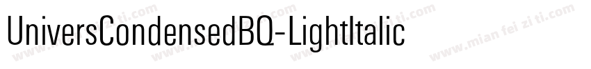 UniversCondensedBQ-LightItalic字体转换