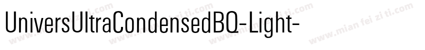 UniversUltraCondensedBQ-Light字体转换