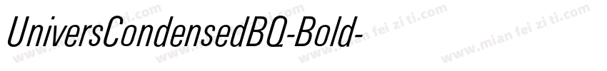 UniversCondensedBQ-Bold字体转换