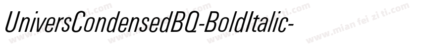 UniversCondensedBQ-BoldItalic字体转换
