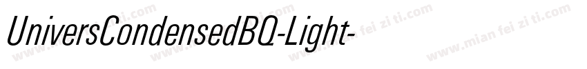 UniversCondensedBQ-Light字体转换