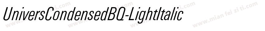 UniversCondensedBQ-LightItalic字体转换
