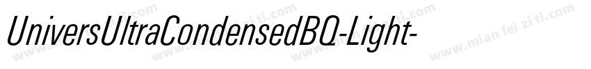 UniversUltraCondensedBQ-Light字体转换
