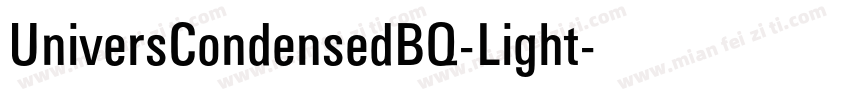 UniversCondensedBQ-Light字体转换