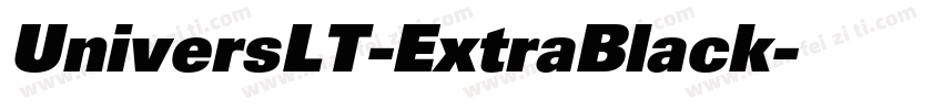 UniversLT-ExtraBlack字体转换