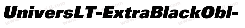 UniversLT-ExtraBlackObl字体转换