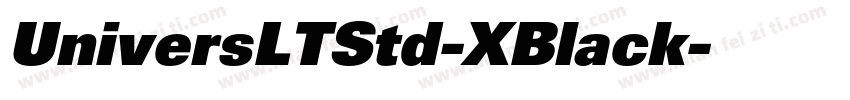 UniversLTStd-XBlack字体转换