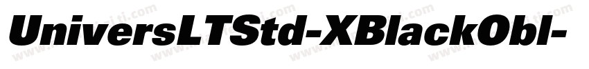UniversLTStd-XBlackObl字体转换